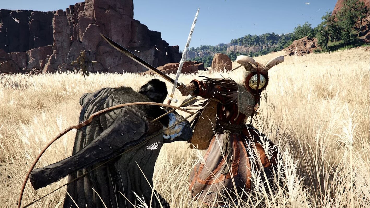 Crimson Desert Witch Sylvia cave approach route showing terrain landmarks